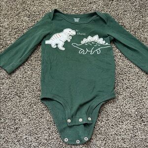 Green Dinosaur Print Kids One Piece